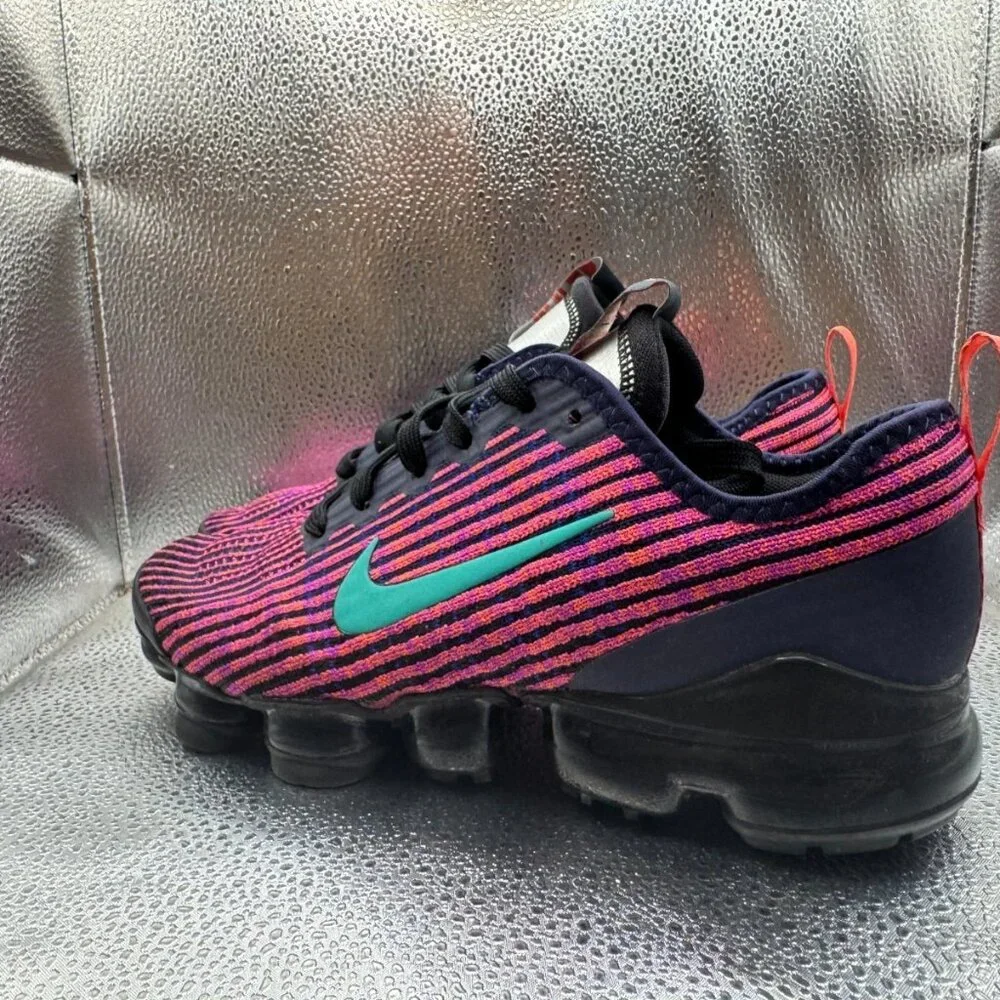 Size 5.5Y Nike‎ Air Vapormax Fly Knit 3 Kids Blackened Blue Running Shoes BQ5238